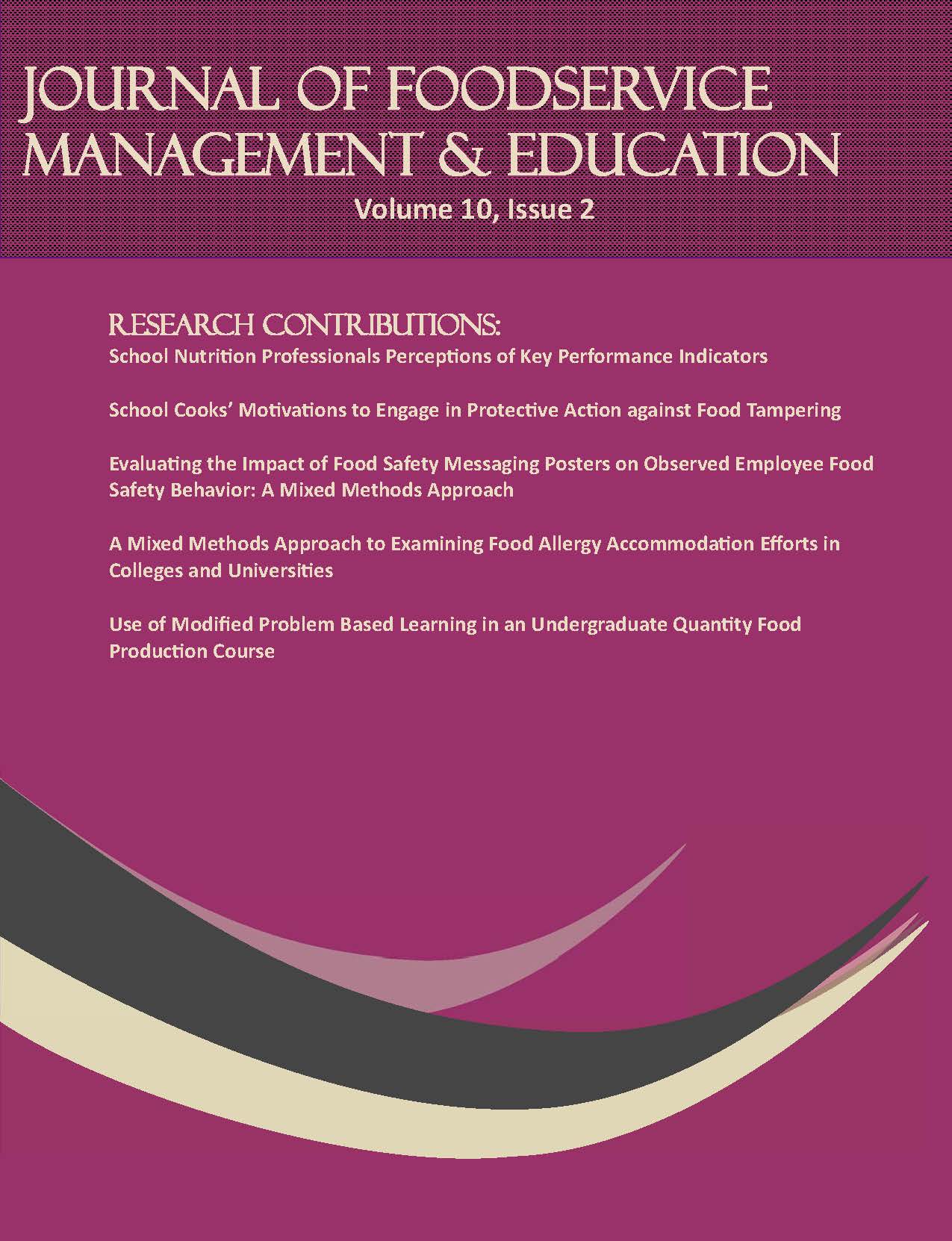 journal of foodservice business research